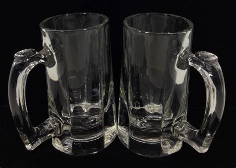 Lot - (12pc) Glass Beer Mugs