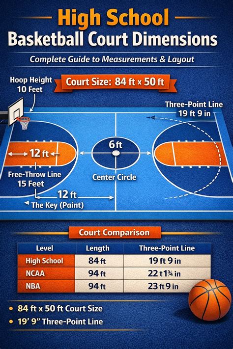 Width Of High School Basketball Court