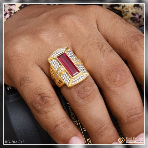 Rings for Men – 1 Gram Gold Ring for Men | Gents Ring Design at Soni ...