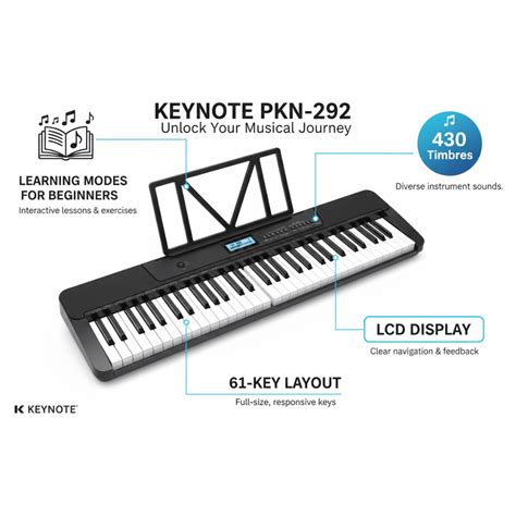 Keynote PKN-292 61-key Keyboard with Learning Simulation Keyboards ...