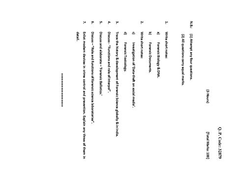 Forensic Science Exam Notes - Q.P. Code: 32879 (2018) - Studocu