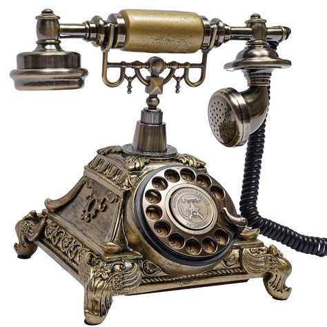 Antique Telephone for Landline, Old Fashion Handset Dial Phone for Home ...