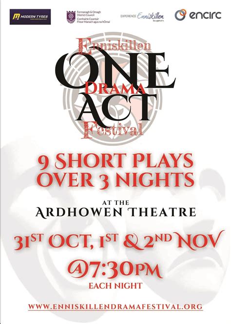 Enniskillen One Act Drama Festival, Ardhowen Theatre, Omagh, 31 October ...