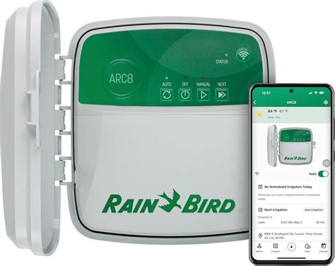 Rain Bird ARC8 App-Based Indoor/Outdoor Smart Irrigation WiFi Timer ...