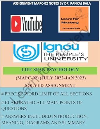IGNOU MAPC-02 - LIFE SPAN PSYCHOLOGY: Latest Solved Assignment (July ...