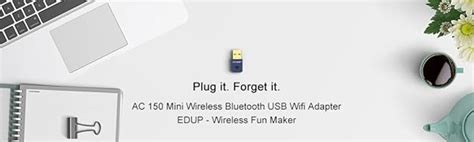 EDUP RTL8723BU Wireless 2 in 1 USB Blue-Tooth WiFi Adapter for PC ...