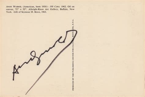 Andy Warhol Signature | RR Auction