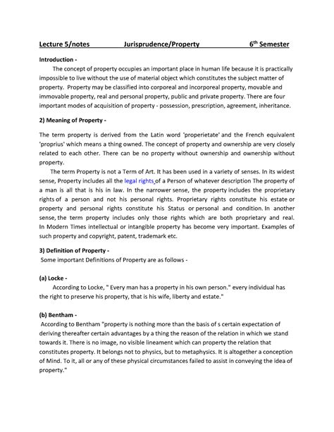 Lecture 5. Jurisprudence. 6th Semester. Notes -converted - Lecture 5 ...