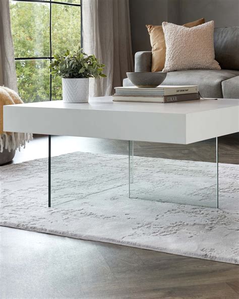 Aria small white wood effect laminate coffee end table – Artofit