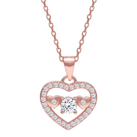 Buy GIVA 925 Sterling Silver Rose Gold Anushka Sharma Love Heart ...