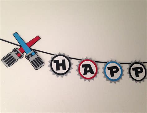 Buy Light Saber Birthday Banner Online in India - Etsy