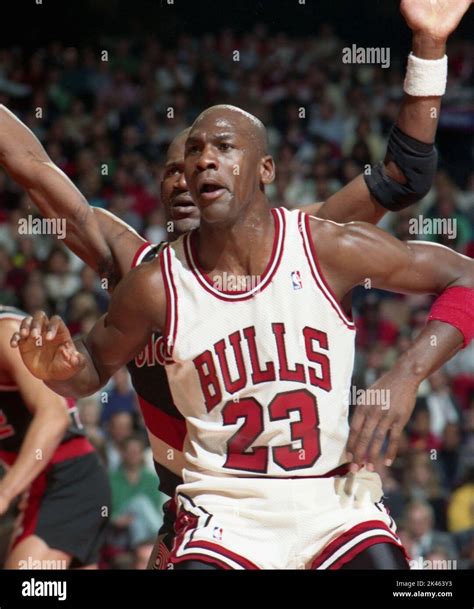 NBA superstar Michael Jordan of the Chicago Bulls in game action in ...
