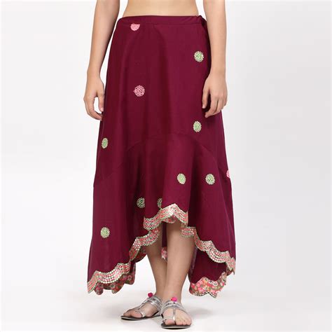 Buy Purple Asymmetrical Skirt for Women Online – LELA By Varija