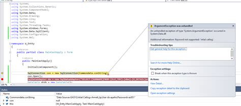 SQL Connection String in C 的图像结果