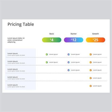 Pricing Table Design 的图像结果