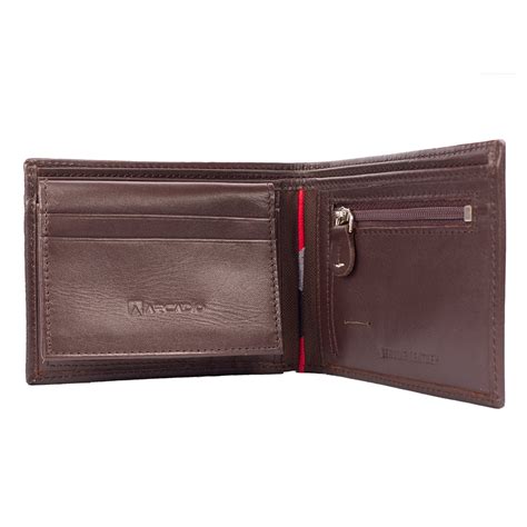 BROWNIE Bifold Plain Brown Leather Wallet -ARW1002 – ARCADIO