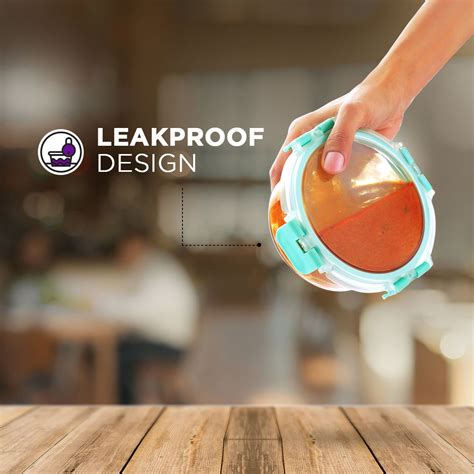 Allo Food Safe Glass Containers with Lids with Break Free Lock, 450°C ...