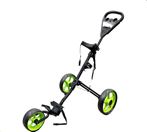 Buy SunL 3-Wheel Golf Push Cart, Folding Golf Pull Trolley with Drink ...