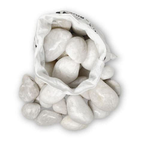 White River Rocks for Plants - 5 Pounds - White Rocks with Smooth ...