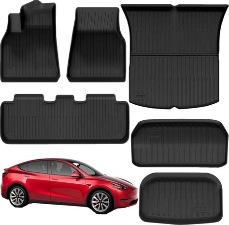 Floor Mats for Tesla Model Y 2024-2020, All Weather Durable TPE ...