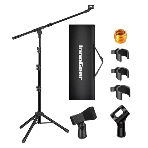 InnoGear Microphone Stand, Tripod Boom Arm Floor Mic Stand Height ...