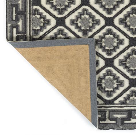 Kaleen Ayrlies Garden 2 x 8 Graphite Indoor/Outdoor Geometric Global ...