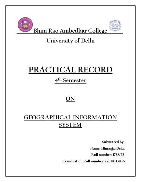 GIS Pratical corrected - Bhim Rao Ambedkar College University of Delhi ...