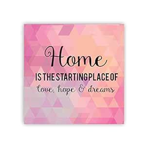 Buy TheYaYaCafe Acrylic Home is Starting Place Printed Square Fridge ...