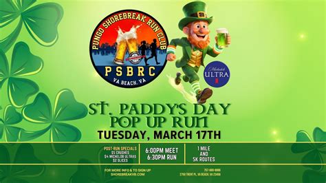 ☘️ ST. PADDY’S DAY POP UP RUN ☘️ - Pungo Shorebreak Run Club, 2750 ...