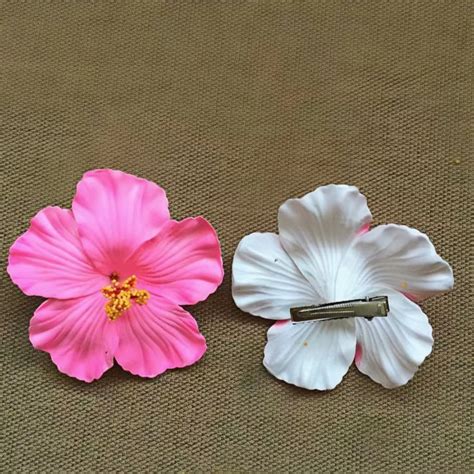 4pcs Hawaiian Flower Hair Clips For Women,4Pcs 3.5 Inch Artificial ...