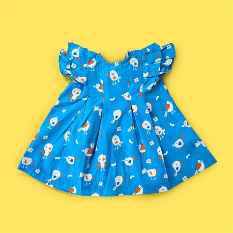 Keebee Organic Cotton Printed Iris Baby Girl Dress – KEEBEE