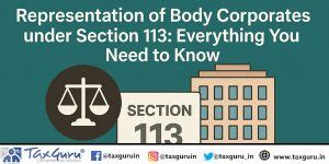 Representation of Body Corporates under Section 113: Everything You ...