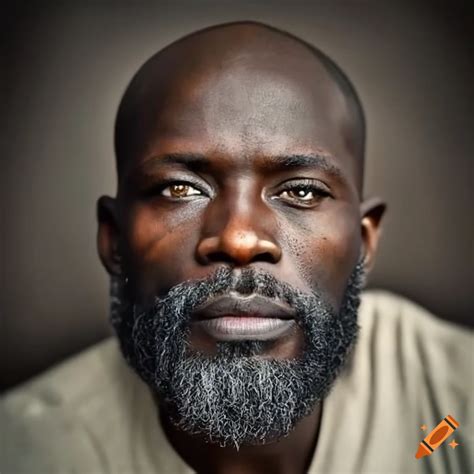 Portrait of a confident black man with a beard on Craiyon