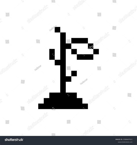 Sprout Plant Retro Pixel Art Stock Vector (Royalty Free) 2598407011 ...