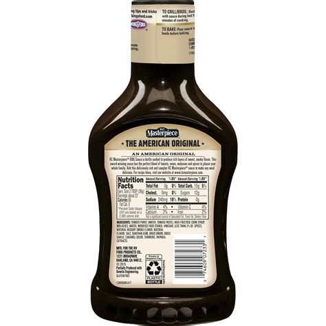 Kc Masterpiece Bbq Sauce Nutrition Facts | Besto Blog