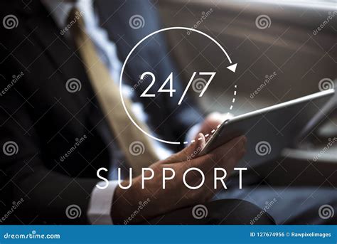 24/7 Help Desk Customer Service Overlay Stock Photo - Image of help ...