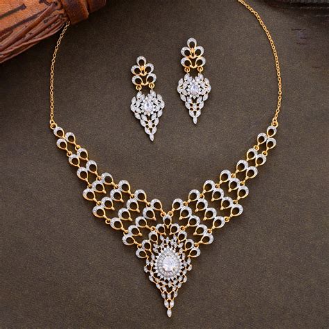 Peacock Regal Gold Necklace Set – VOYLLA