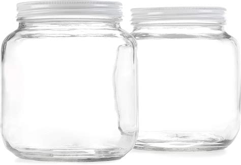 Amazon.com: Half Gallon Glass Jar with Airtight Leakproof Metal Lid ...