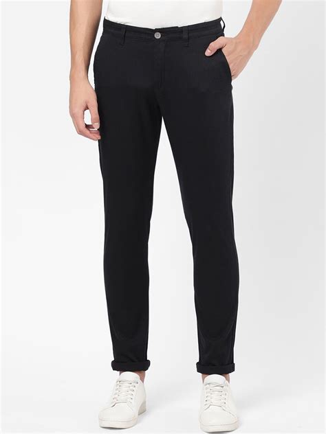 AD By Arvind Men Black Chinos Trousers - Price History