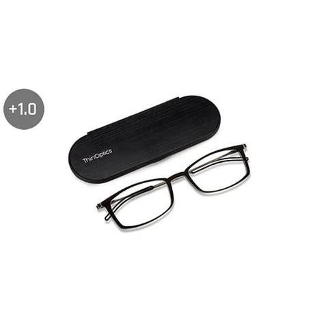 Buy Black Full Rim Rectangle ThinOptics Brookyln Frontpage Reading Only ...