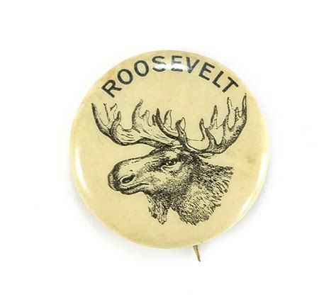 1912 Theodore Teddy Roosevelt Bull Moose Political Campaign Pinback ...