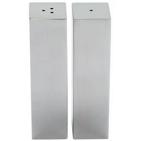 Salt And Pepper Set - Stainless Steel Metal Round Salt and Pepper ...