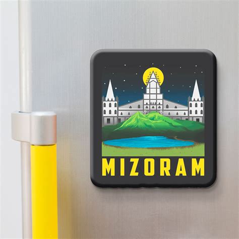 Nivaraprint Souvenir Wooden Fridge Magnet | Mizoram