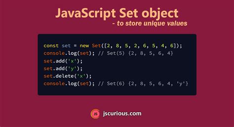 JavaScript Set object to store unique values - JS Curious