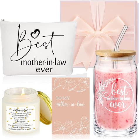 Amazon.com: Nuanchu 5 Pcs Best Mom Gifts Sets 16OZ Glass Cup with ...