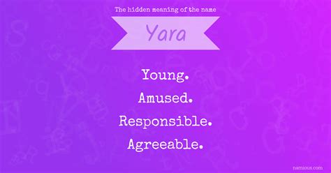The hidden meaning of the name Yara | Namious