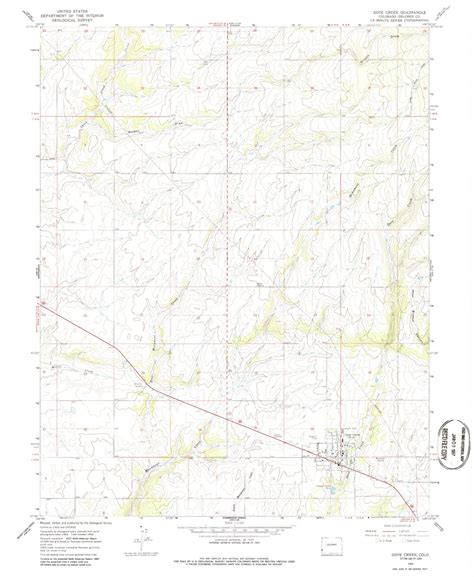 Classic USGS Dove Creek Colorado 7.5'x7.5' Topo Map – MyTopo Map Store