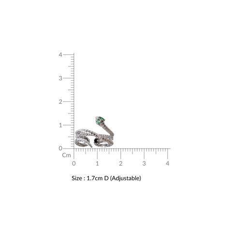 Ring Online - Premium Emerald Snake Silver Stone Ring | Nestasia