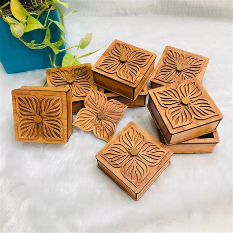 Wooden Small Return Gift Box | Handcrafted Keepsake for Weddings