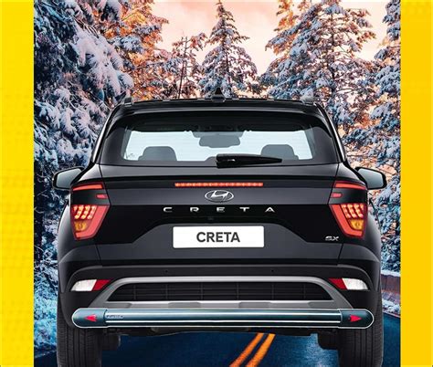 Crystal - Creta Rear Bumper Protector Guard - Hidden - for All variants ...